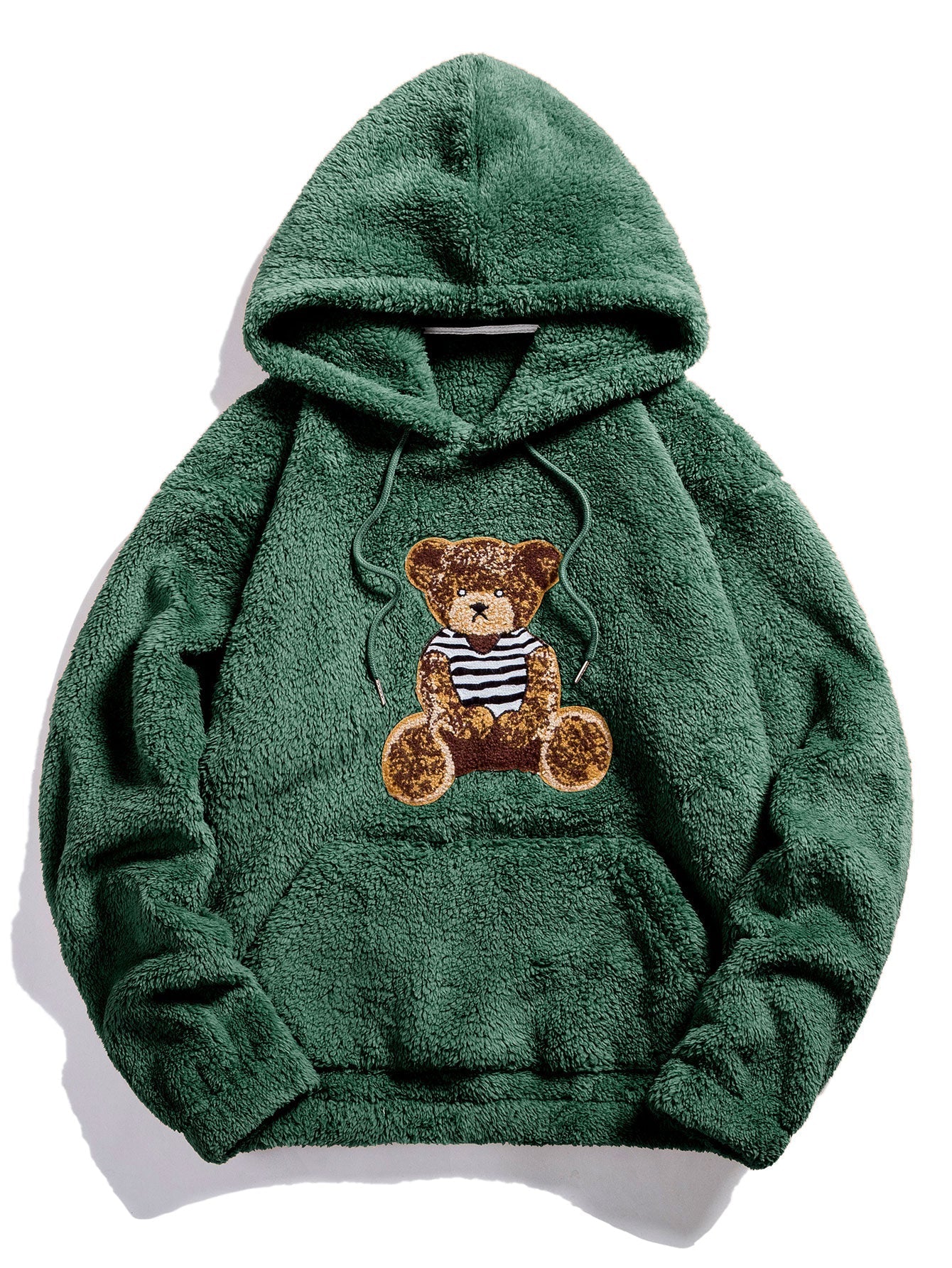 Beren Geborduurde Patch Teddy Hoodie