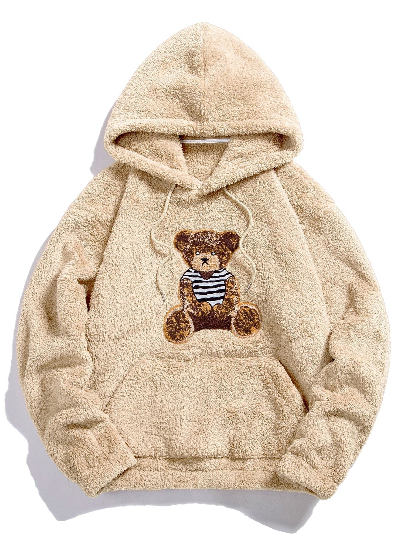Beren Geborduurde Patch Teddy Hoodie & Teddy Joggingbroek