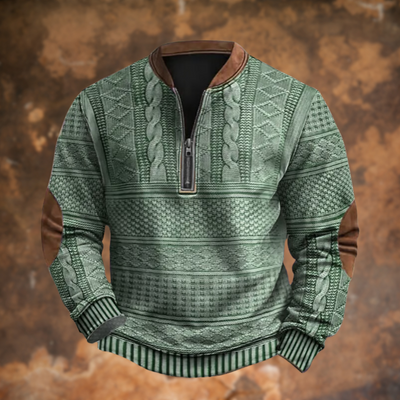 Anton – Knitted Sweater with Zipper Detail