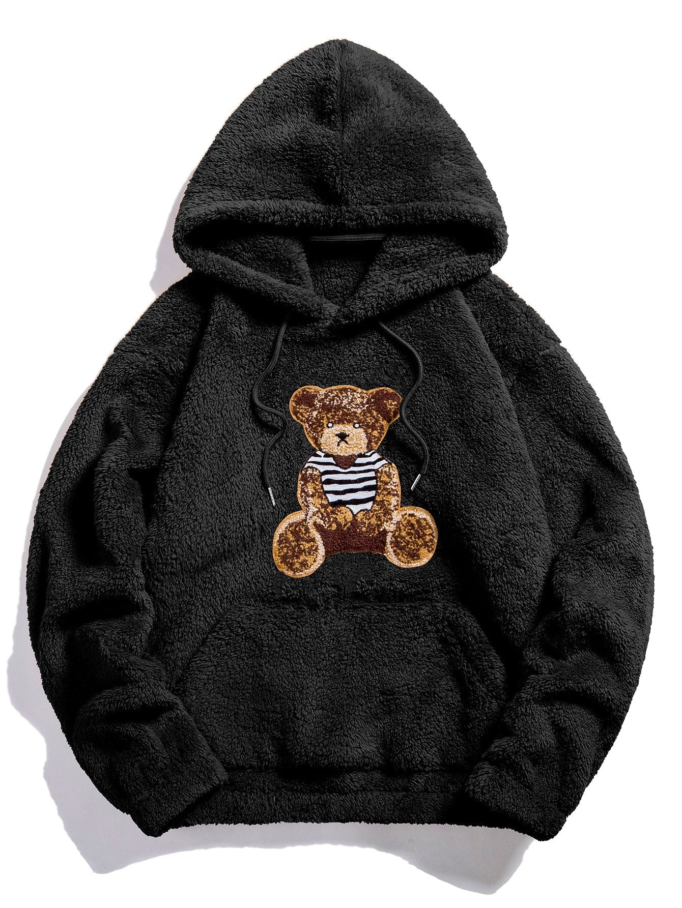 Beren Geborduurde Patch Teddy Hoodie & Teddy Joggingbroek