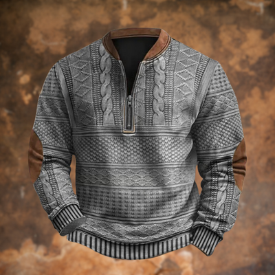 Anton – Knitted Sweater with Zipper Detail