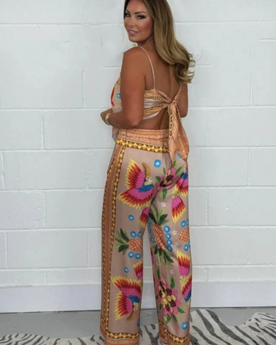 Long set with print for women