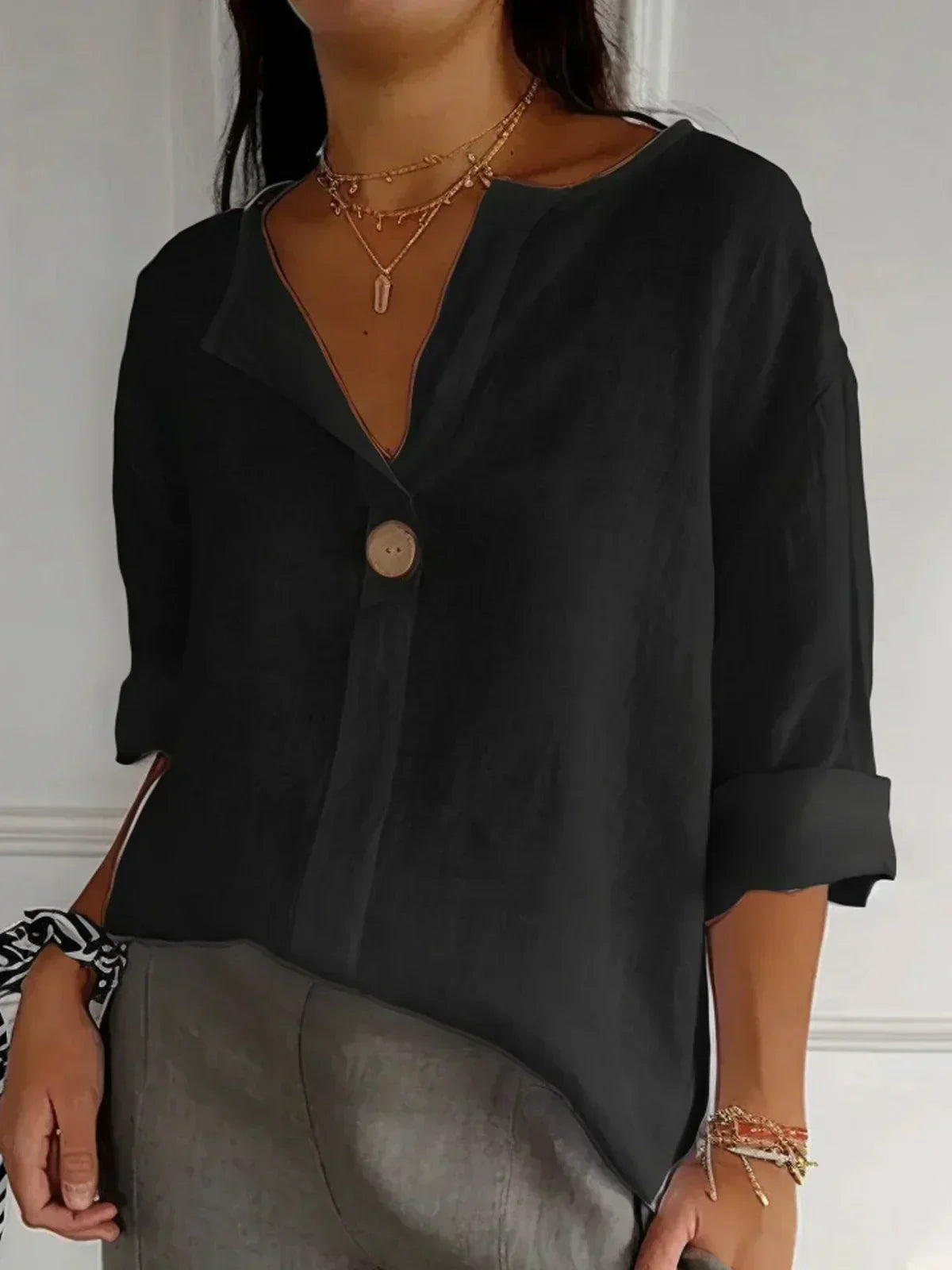 Aria | Casual V-hals Blouse