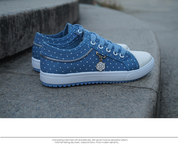 Liveli hollowed out denim mesh shoes breathable cloth shoes