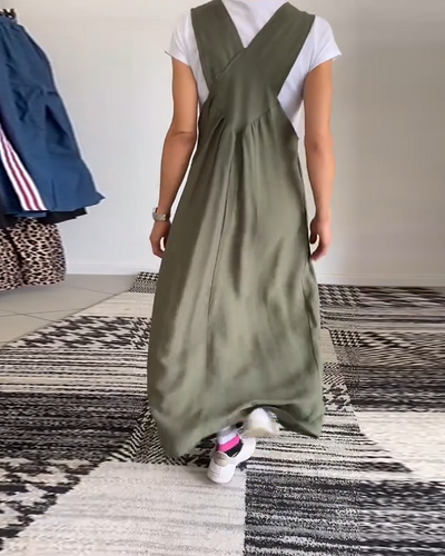 CAMILLE | Casual-Chic Mouwloze Vloeiende Jurk