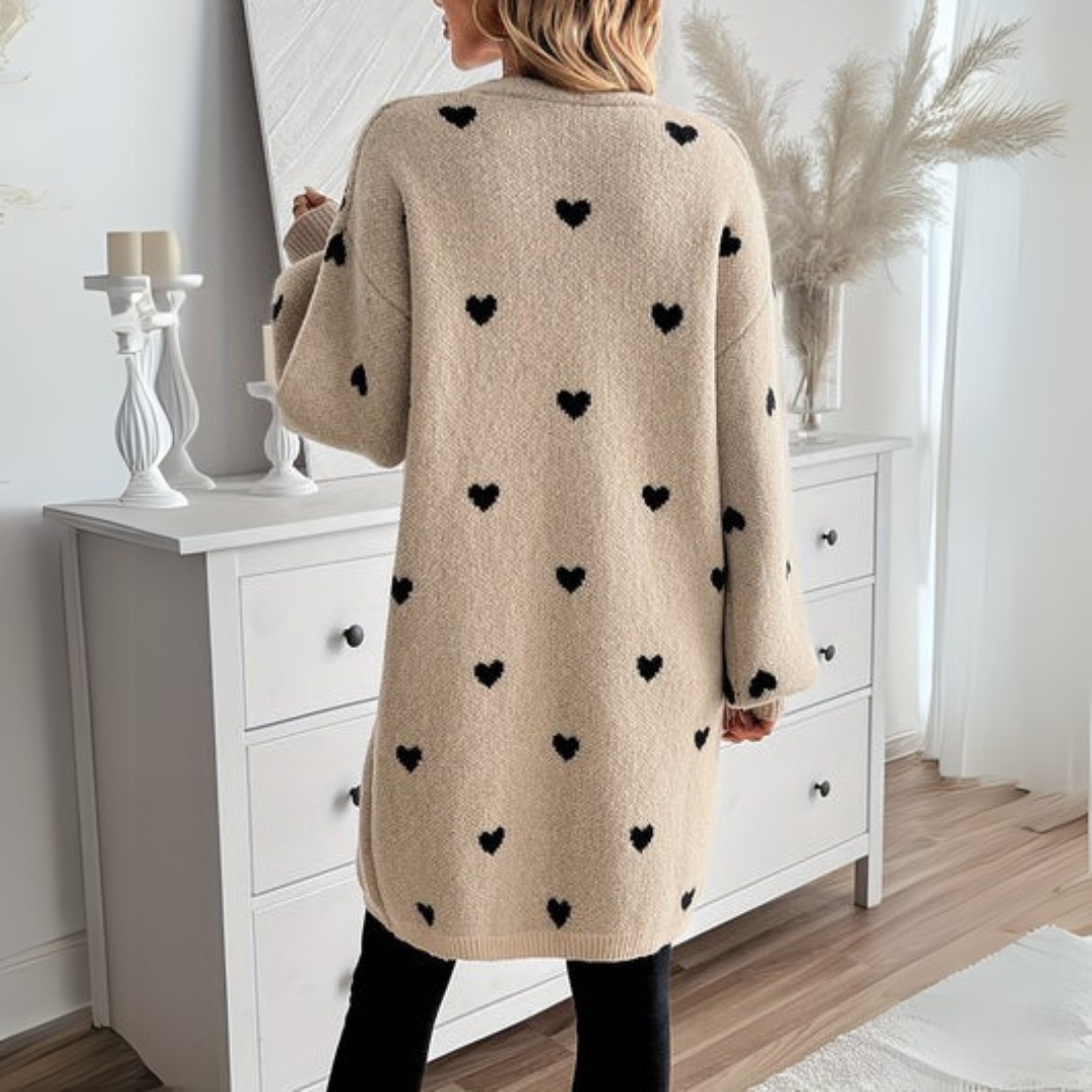 Julia - Strickjacke mit Herzmuster
