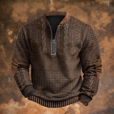 Anton – Knitted Sweater with Zipper Detail
