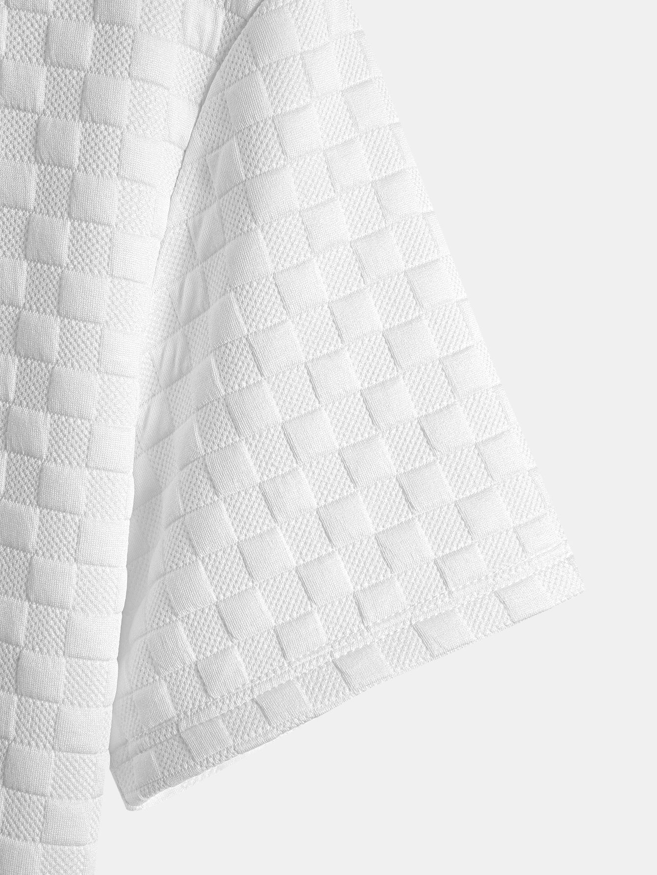 Checkerboard Jacquard  Arc Hem T-Shirt & Checkerboard Jacquard Shorts