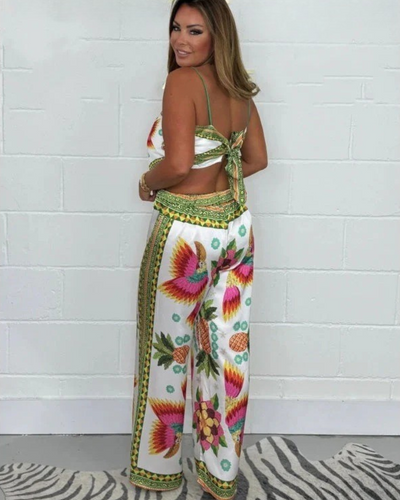 Long set with print for women