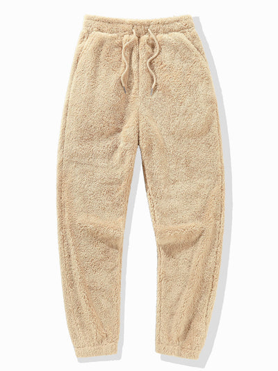 Beren Geborduurde Patch Teddy Hoodie & Teddy Joggingbroek