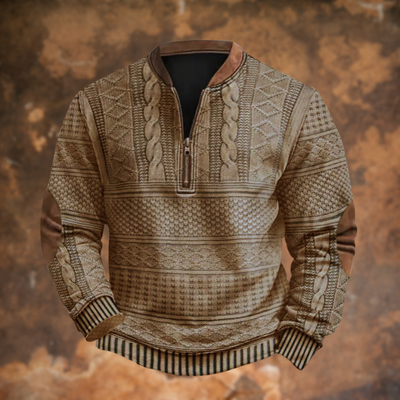 Anton – Knitted Sweater with Zipper Detail