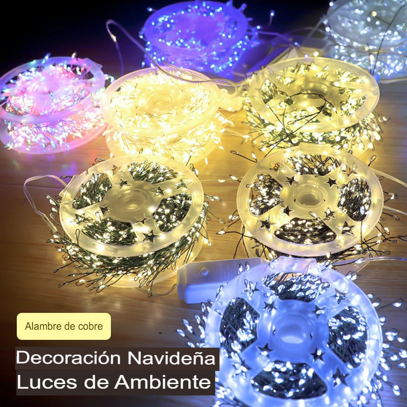 🎄Promoción navideña anticipada: guirnalda de luces pirotécnicas con cable de cobre🎄