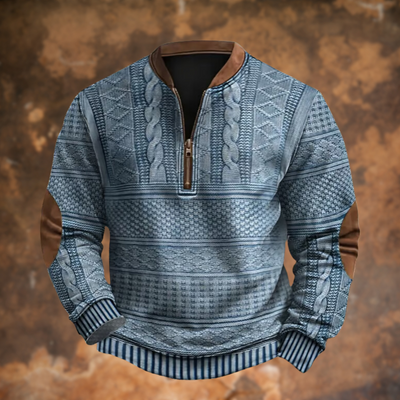 Anton – Knitted Sweater with Zipper Detail