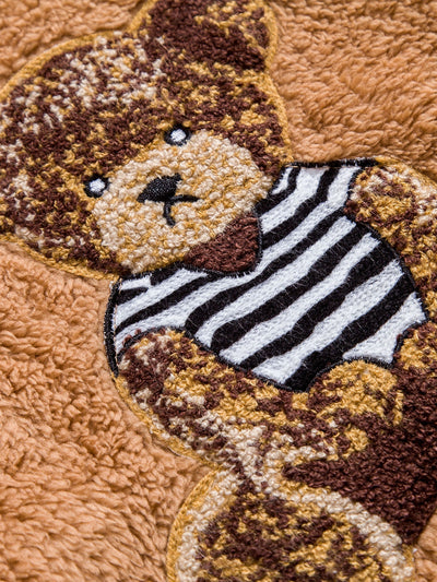Beren Geborduurde Patch Teddy Hoodie