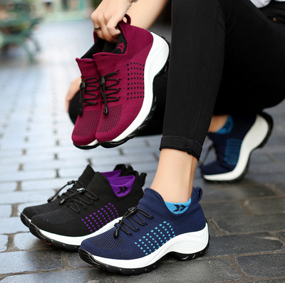 Liveli - Breathable Mesh Tenis Ladies Shoes for Sock Sneakers