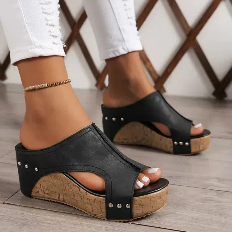 Luna™ | Stilvolle orthopädische Keilsandalen