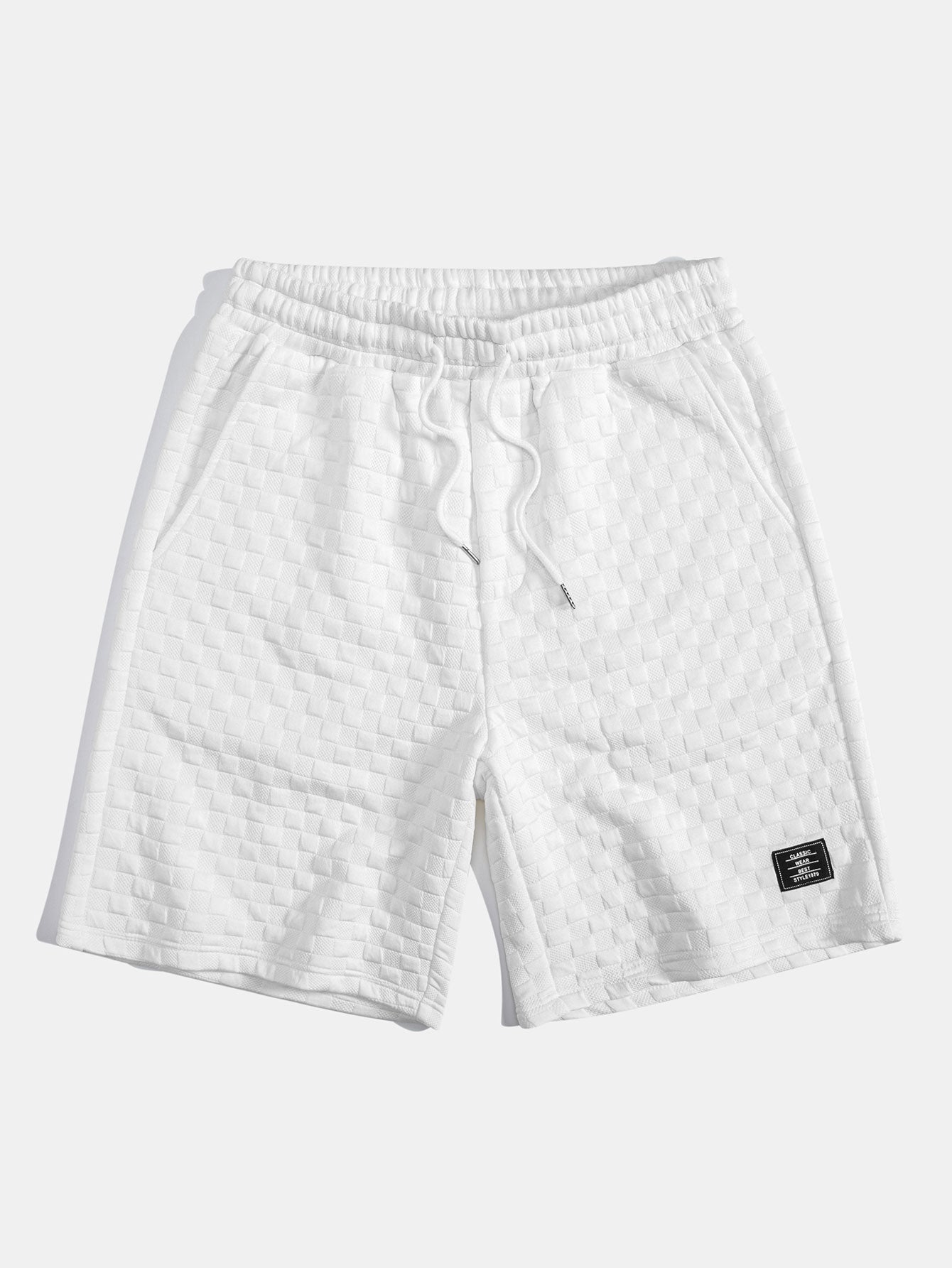 Checkerboard Jacquard  Arc Hem T-Shirt & Checkerboard Jacquard Shorts