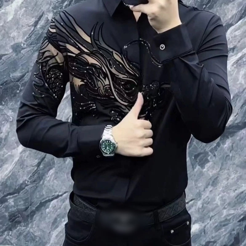 Gabriel | Camisa elegante para hombre con estampado y corte entallado