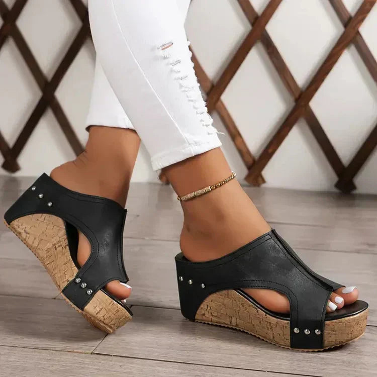 Luna™ | Stilvolle orthopädische Keilsandalen
