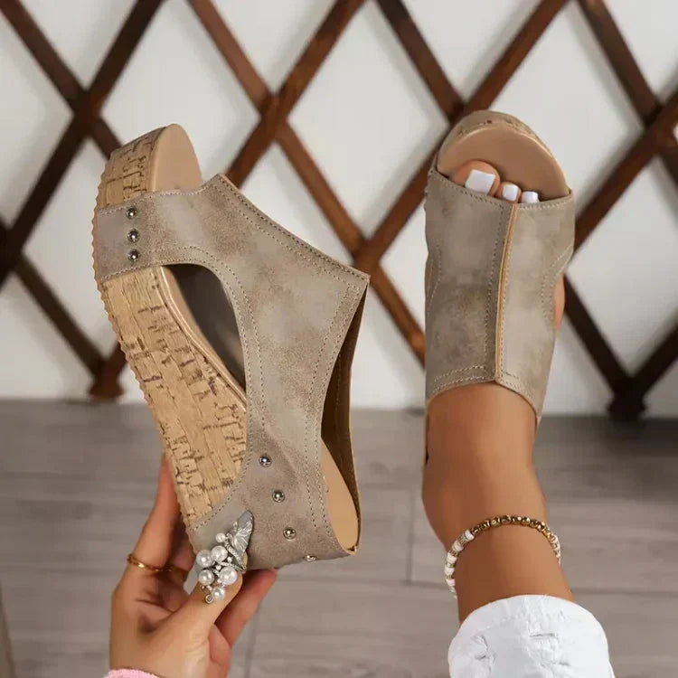 Luna™ | Stilvolle orthopädische Keilsandalen