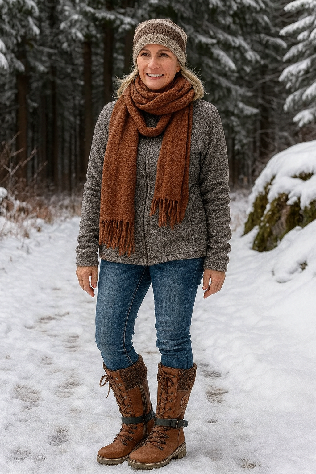 Botas de nieve impermeables hasta la rodilla