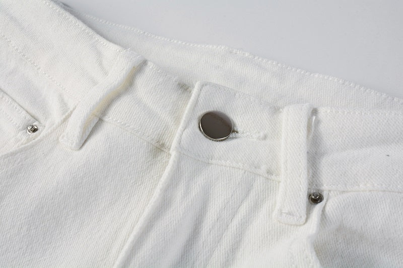 Vaqueros ajustados blancos árticos