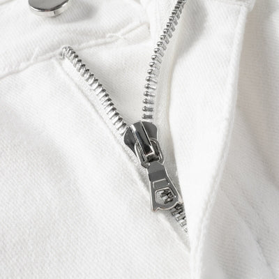 Vaqueros desgastados color blanco ártico