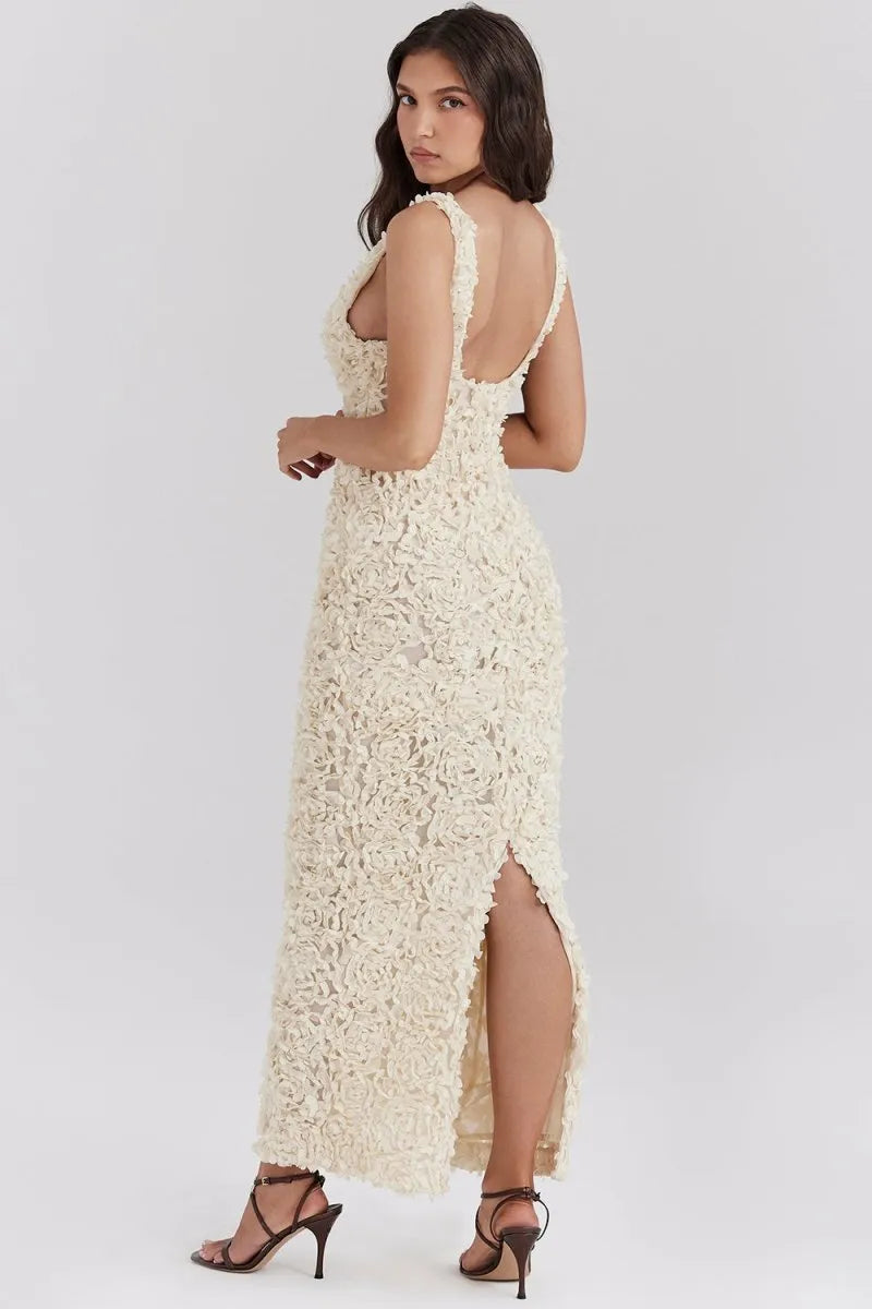 Arelith™ | Glamour A-Lijn Bloemen Maxi Jurk