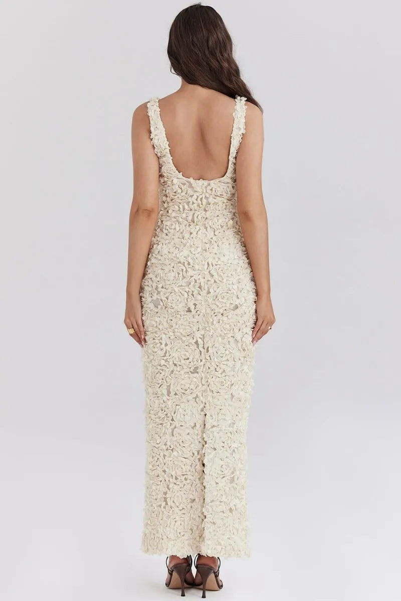 Arelith™ | Glamour A-Lijn Bloemen Maxi Jurk