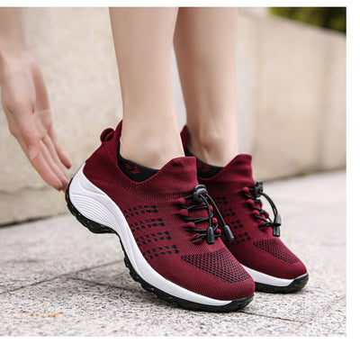 Liveli - Breathable Mesh Tenis Ladies Shoes for Sock Sneakers