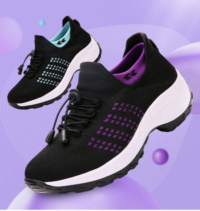 Liveli - Breathable Mesh Tenis Ladies Shoes for Sock Sneakers