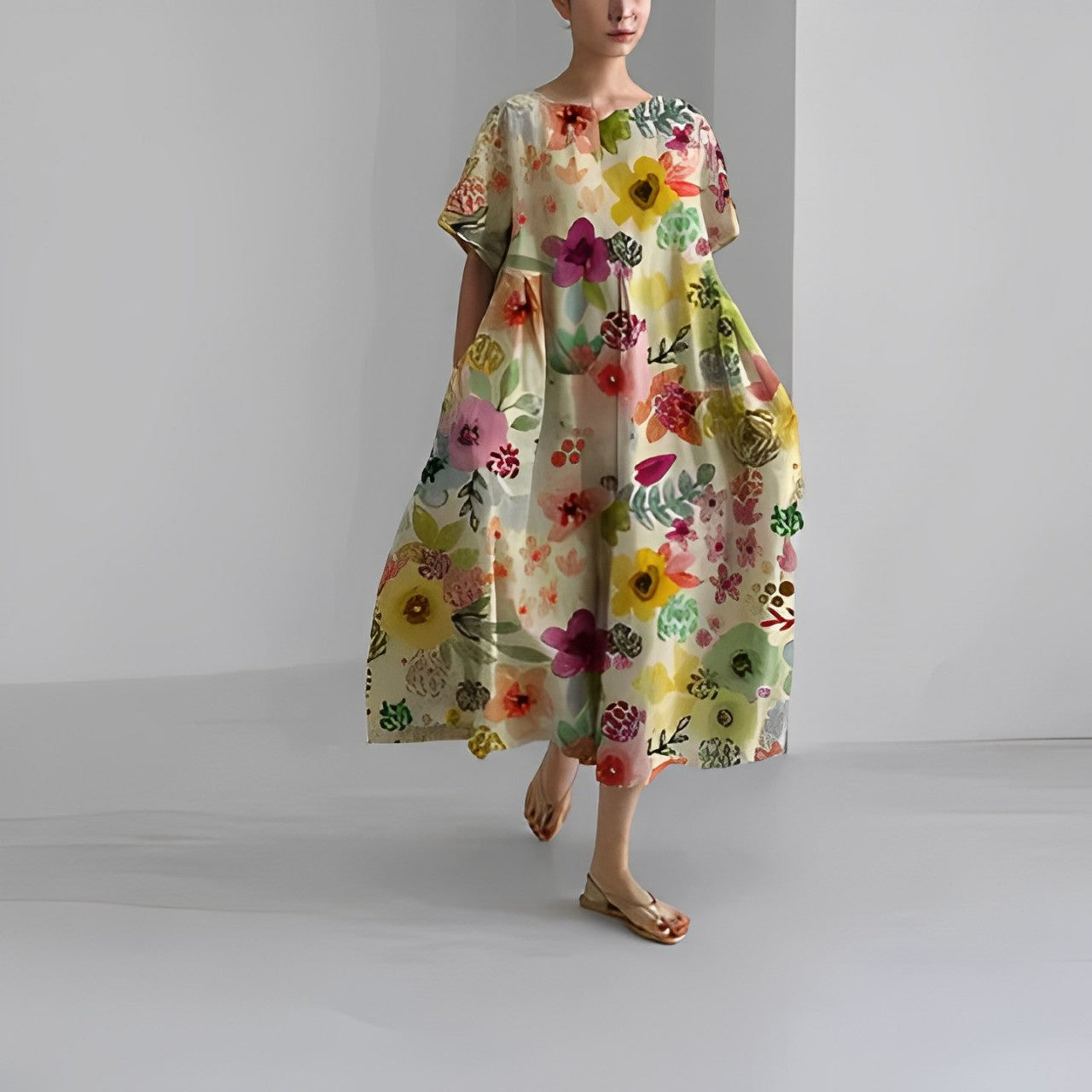 CÉLESTINE | Robe bohème fleurie pour un style naturel et romantique