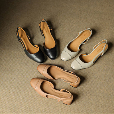 Evelisse | Zapatos de tacón de piel auténtica 