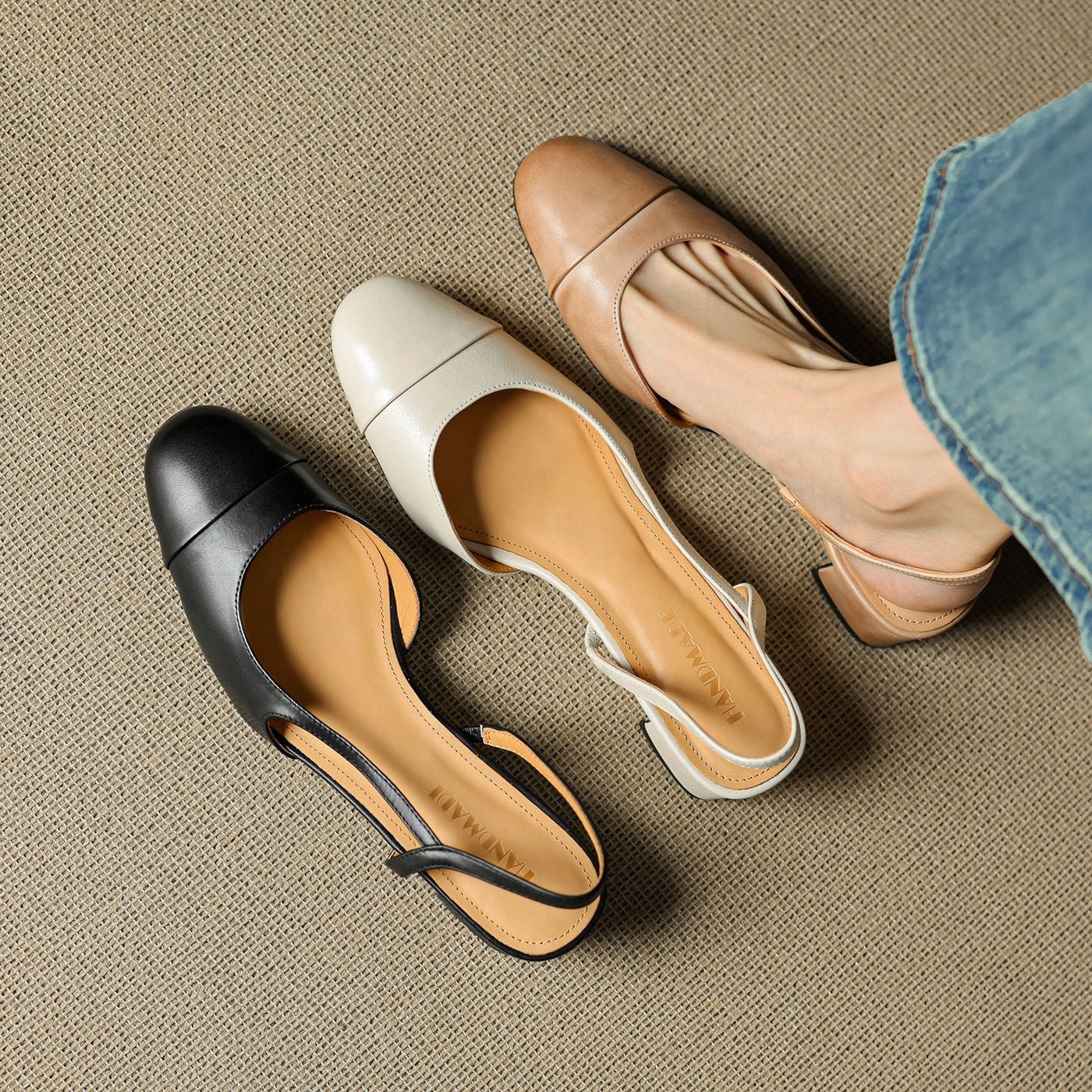 Evelisse | Zapatos de tacón de piel auténtica 