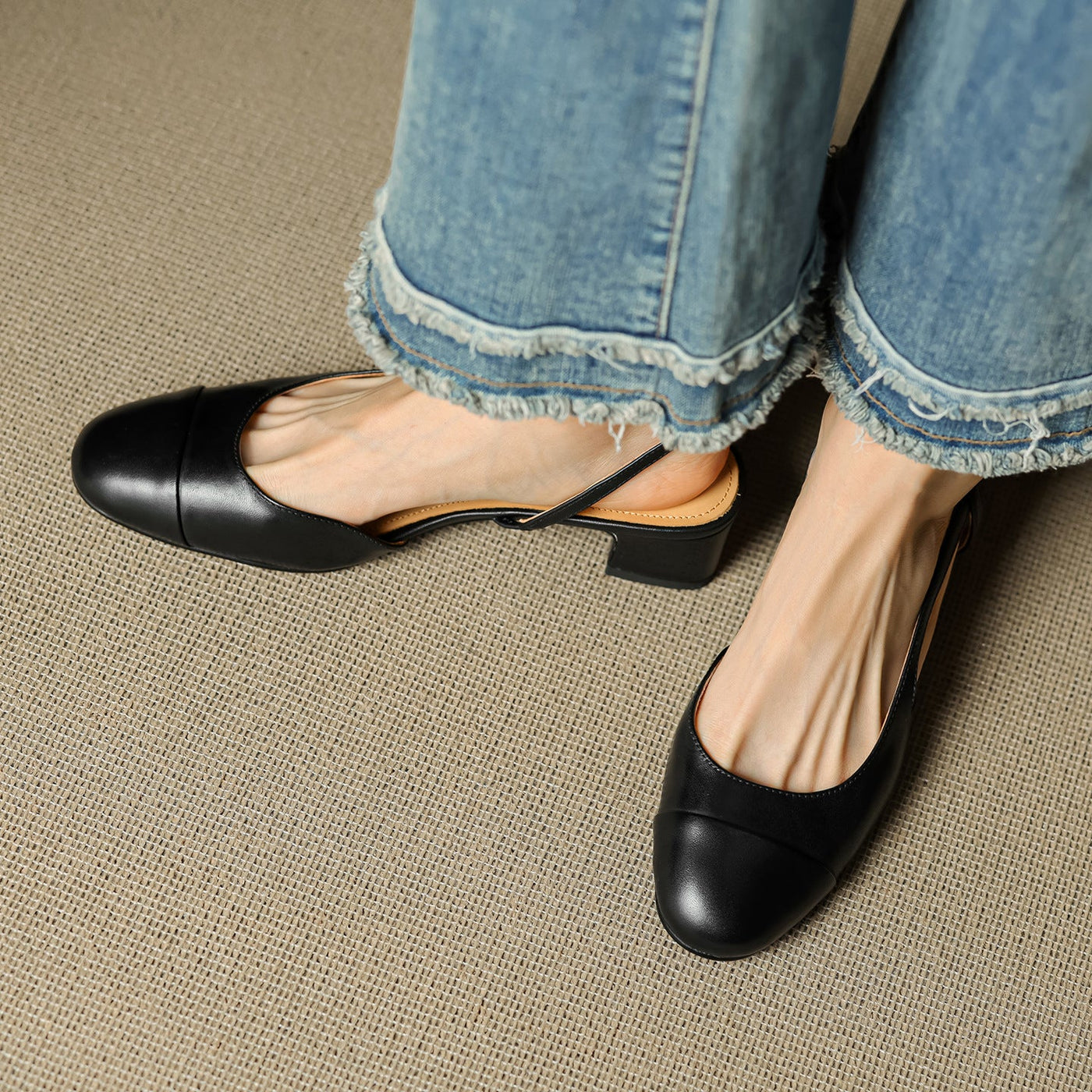 Evelisse | Zapatos de tacón de piel auténtica 