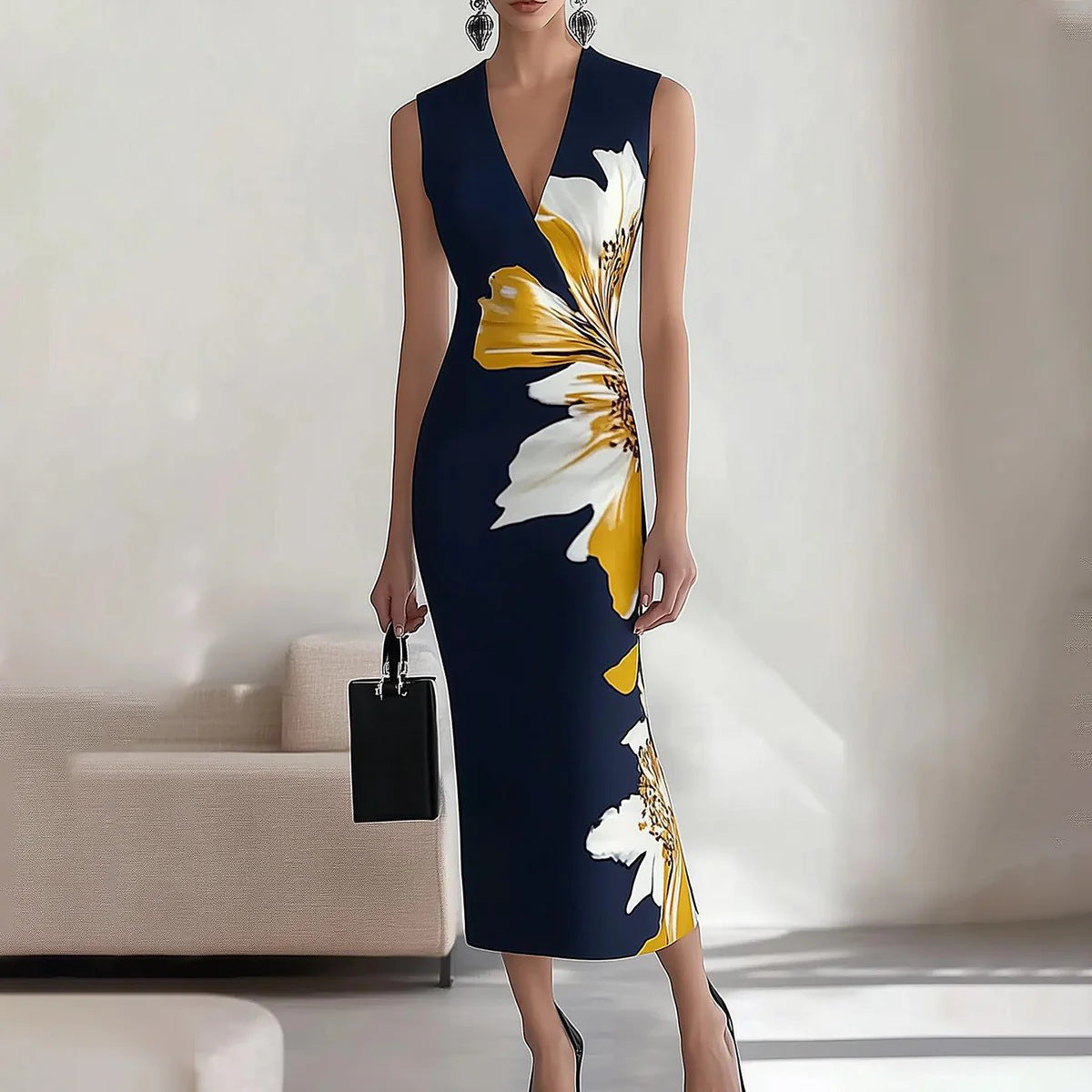 Lotte  | Elegant Midi Floral Dress