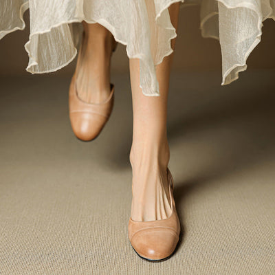 Evelisse | Zapatos de tacón de piel auténtica 