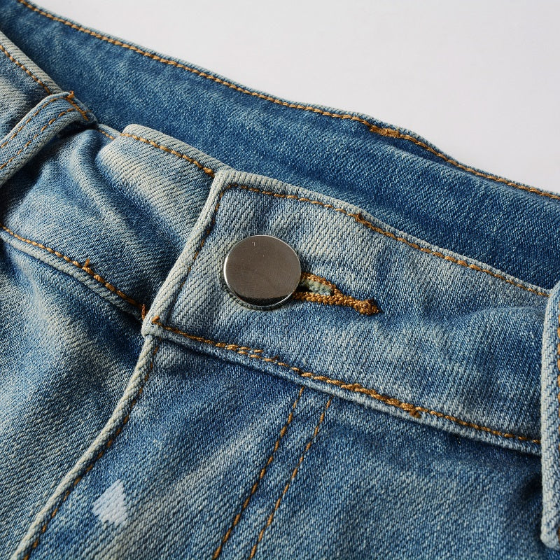 Vaqueros desgastados con lavado Frost