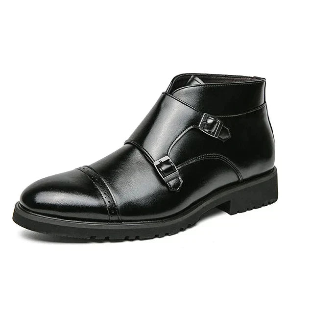 Henry | Double Monk Shoes in Faux Leather