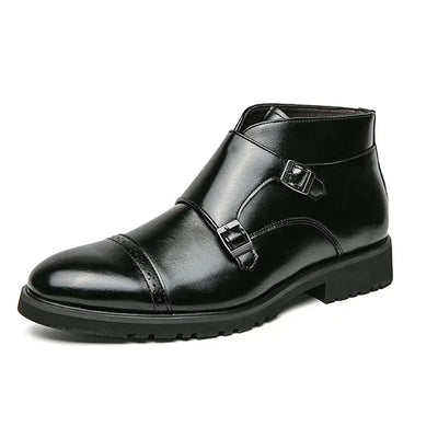 Henry | Double Monk Shoes in Faux Leather