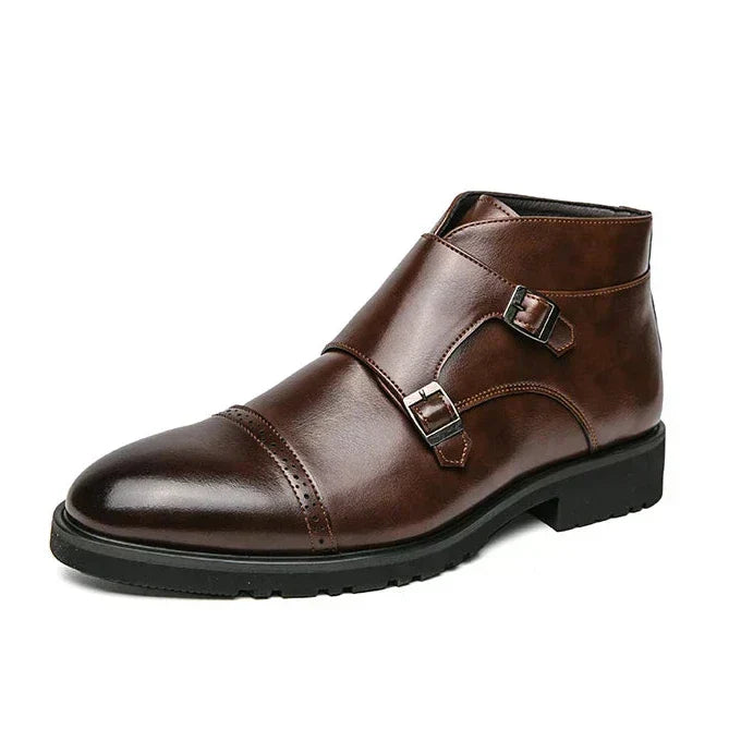 Henry | Double Monk Shoes in Faux Leather