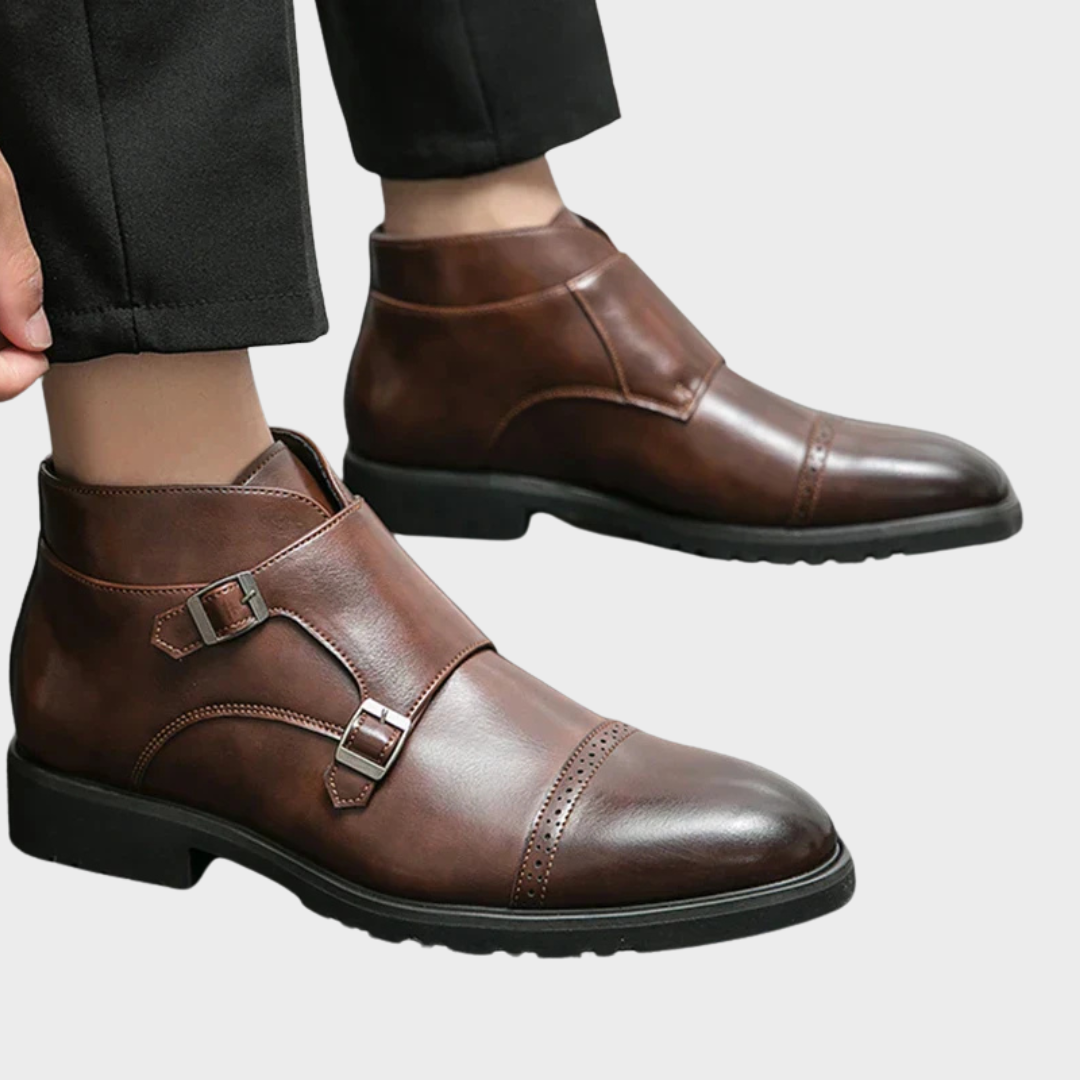 Henry | Double Monk Shoes in Faux Leather