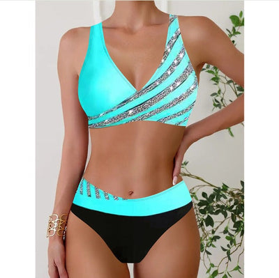 Zuza - Halter Neck Swimsuit with Print