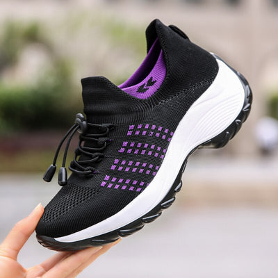 Liveli - Breathable Mesh Tenis Ladies Shoes for Sock Sneakers