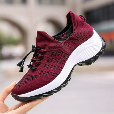 Liveli - Breathable Mesh Tenis Ladies Shoes for Sock Sneakers