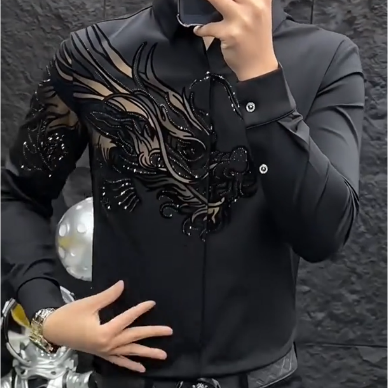 Gabriel | Camisa elegante para hombre con estampado y corte entallado