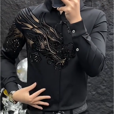 Gabriel | Camisa elegante para hombre con estampado y corte entallado