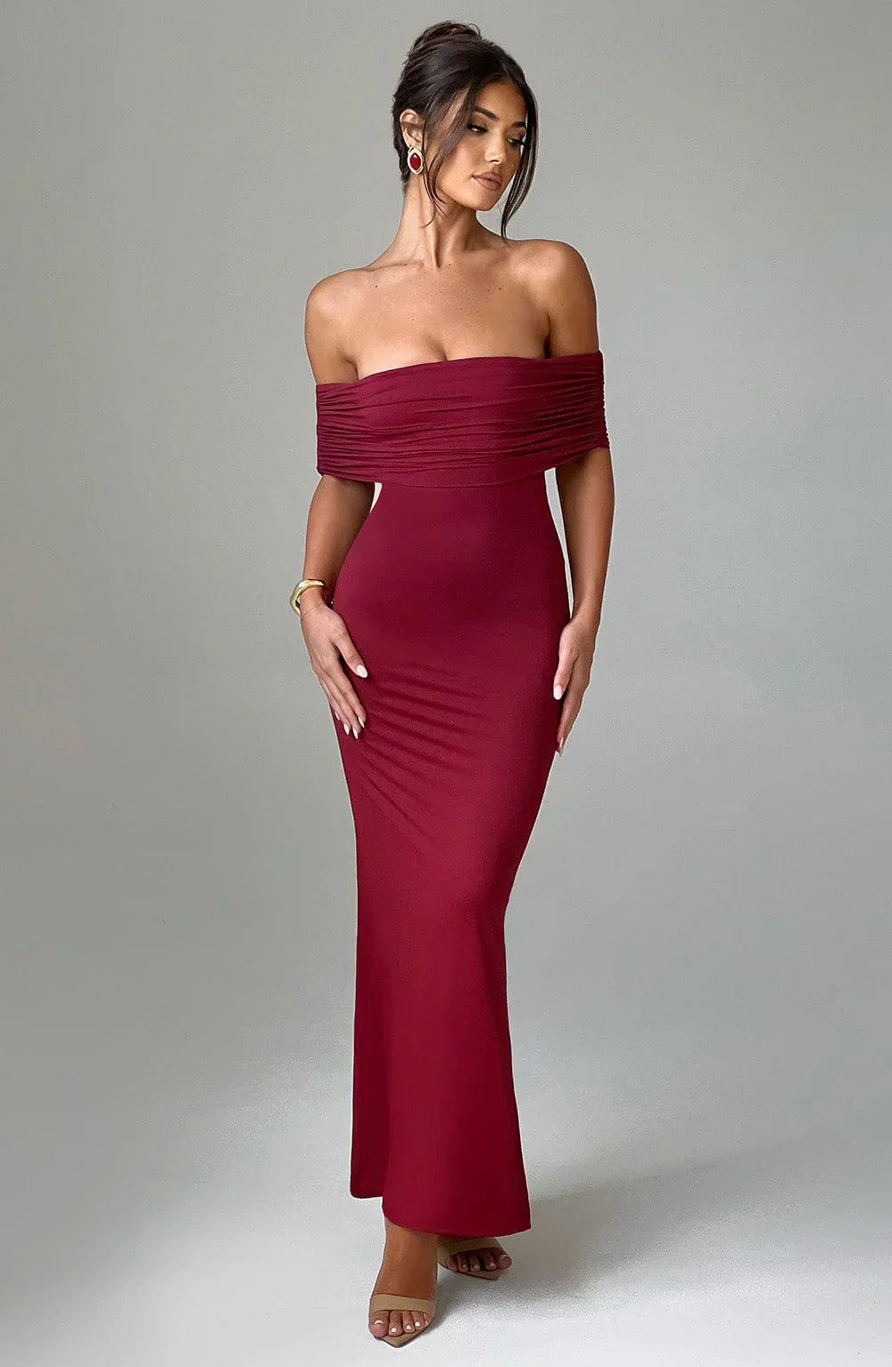 Azrya ™ | Elegante Rugloze Maxi Jurk
