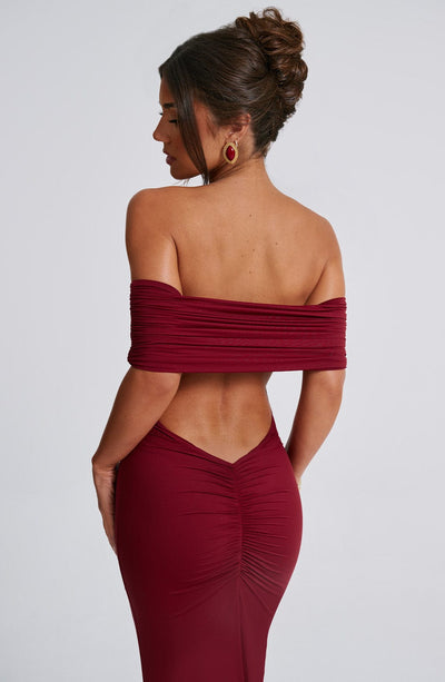 Azrya ™ | Elegante Rugloze Maxi Jurk