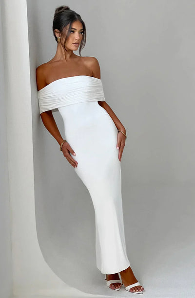 Azrya ™ | Elegante Rugloze Maxi Jurk